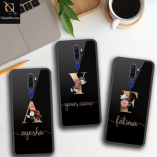 Oppo A5 2020 Cover - Personalized Alphabet Series Series - HQ Ultra Shine Premium Infinity Glass Soft Silicon Borders Case