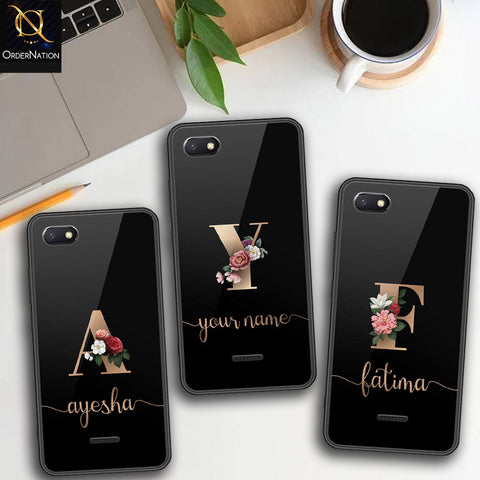 Xiaomi Redmi Note 6 Pro Cover - Personalized Alphabet Series - HQ Ultra Shine Premium Infinity Glass Soft Silicon Borders Case