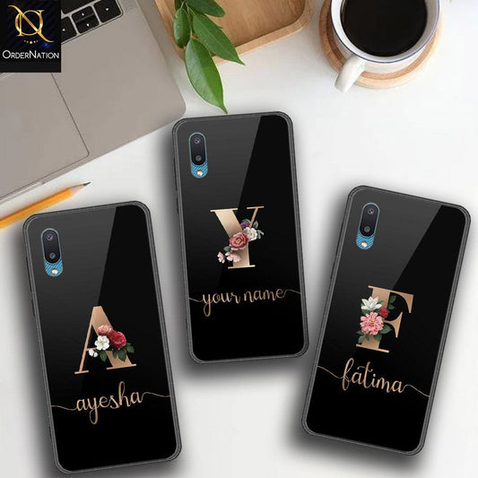 Samsung Galaxy A02 Cover - Personalized Alphabet Series - HQ Ultra Shine Premium Infinity Glass Soft Silicon Borders Case