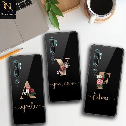 Xiaomi Mi CC9 Pro Cover - Personalized Alphabet Series - HQ Ultra Shine Premium Infinity Glass Soft Silicon Borders Case