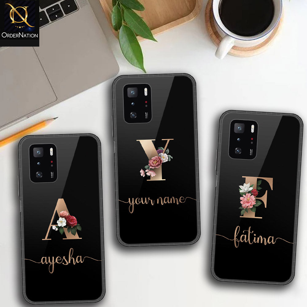 Xiaomi Poco X3 GT Cover - Personalized Alphabet Series - HQ Ultra Shine Premium Infinity Glass Soft Silicon Borders Case