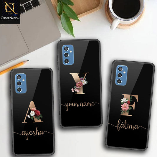 Samsung Galaxy M52 5G Cover - Personalized Alphabet Series - HQ Ultra Shine Premium Infinity Glass Soft Silicon Borders Case