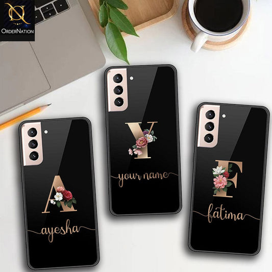Samsung Galaxy S21 FE 5G Cover - Personalized Alphabet Series - HQ Ultra Shine Premium Infinity Glass Soft Silicon Borders Case