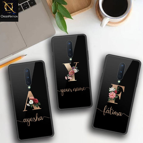 OnePlus 8 4G Cover - Personalized Alphabet Series - HQ Ultra Shine Premium Infinity Glass Soft Silicon Borders Case