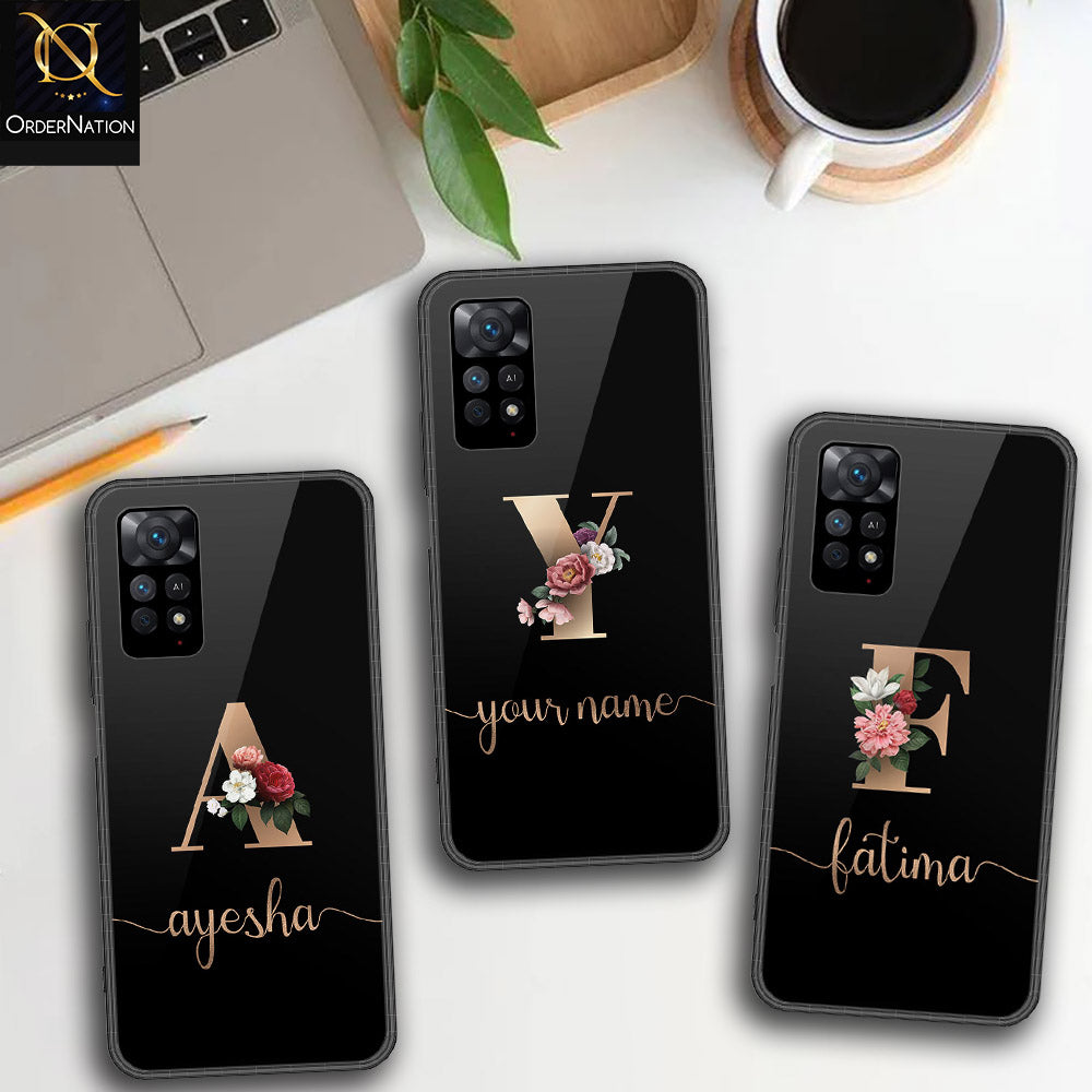 Xiaomi Redmi Note 11 Pro 5G Cover - Personalized Alphabet Series - HQ Ultra Shine Premium Infinity Glass Soft Silicon Borders Case