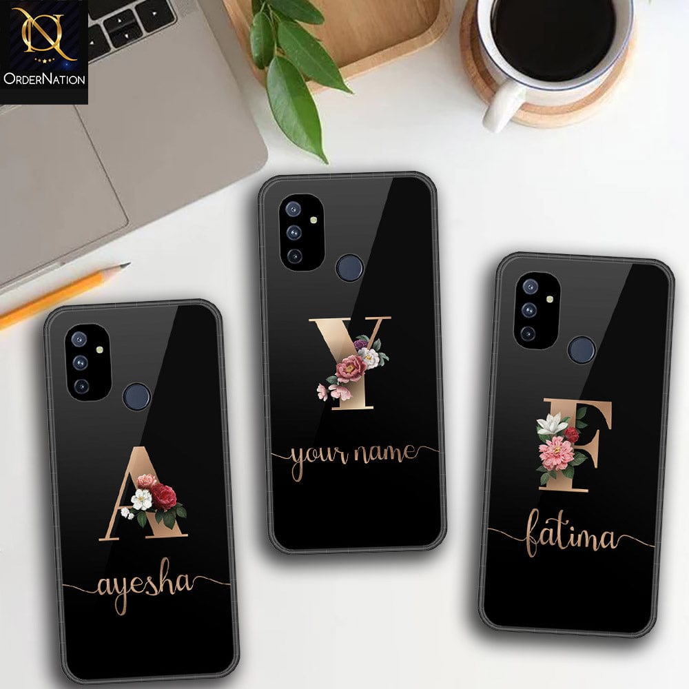 OnePlus Nord N100 Cover - Personalized Alphabet Series Series - HQ Ultra Shine Premium Infinity Glass Soft Silicon Borders Case