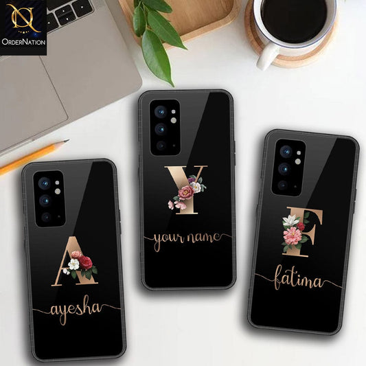 OnePlus 9RT 5G Cover - Personalized Alphabet Series Series - HQ Ultra Shine Premium Infinity Glass Soft Silicon Borders Case