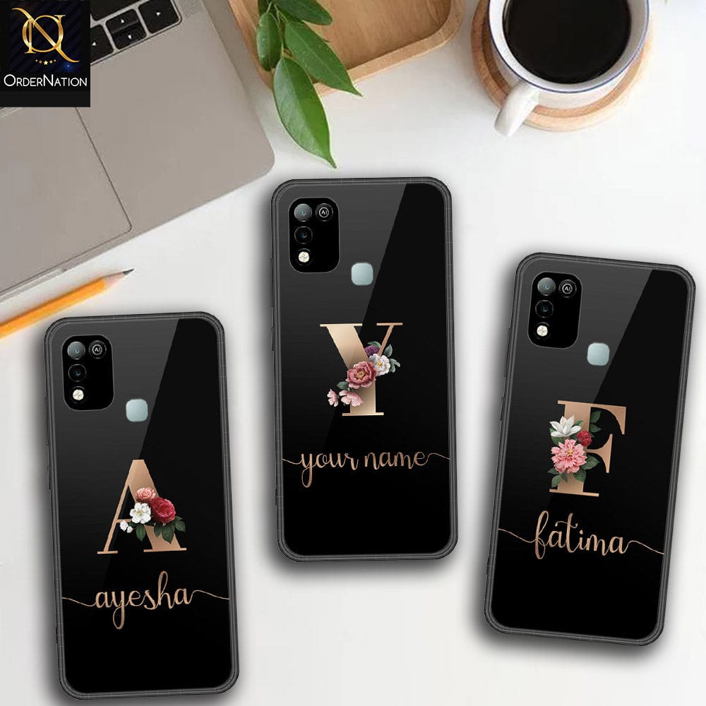 Infinix Hot 11 Play Cover - Personalized Alphabet Series Series - HQ Ultra Shine Premium Infinity Glass Soft Silicon Borders Case