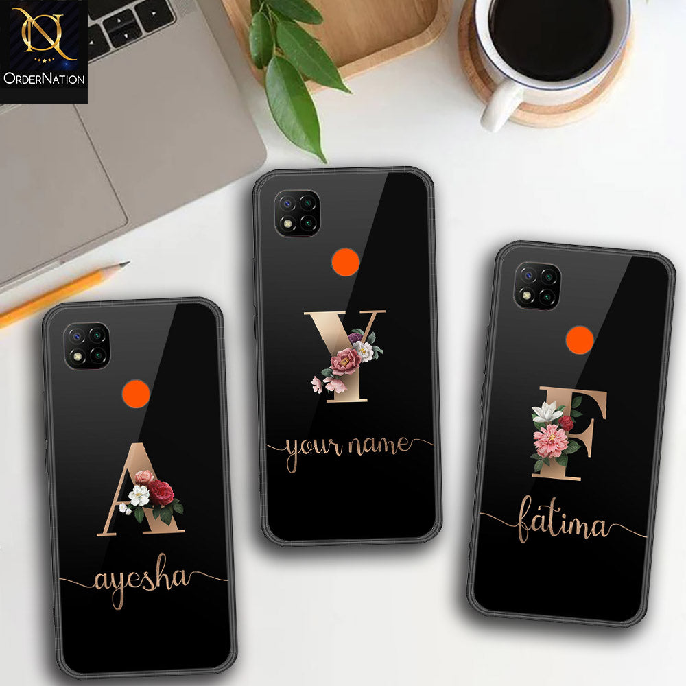 Xiaomi Redmi 9C Cover - Personalized Alphabet Series Series - HQ Ultra Shine Premium Infinity Glass Soft Silicon Borders Case