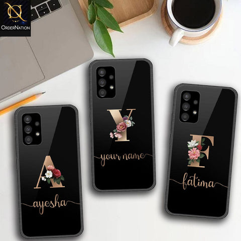 Samsung Galaxy A23 Cover - Personalized Alphabet Series Series - HQ Ultra Shine Premium Infinity Glass Soft Silicon Borders Case