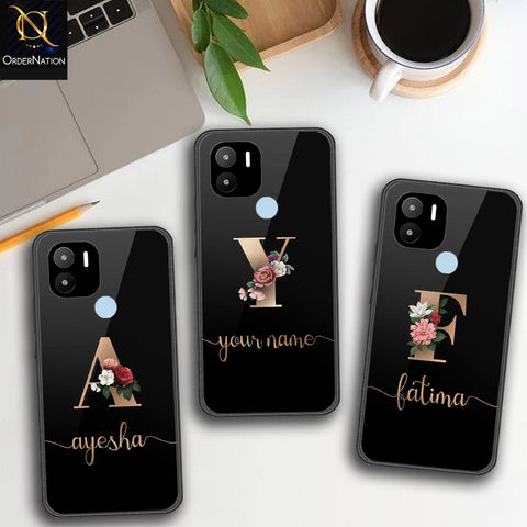 Xiaomi Redmi A1 Plus Cover - Personalized Alphabet Series Series - HQ Ultra Shine Premium Infinity Glass Soft Silicon Borders Case