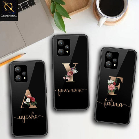 Realme 9 4G Cover - Personalized Alphabet Series Series - HQ Ultra Shine Premium Infinity Glass Soft Silicon Borders Case