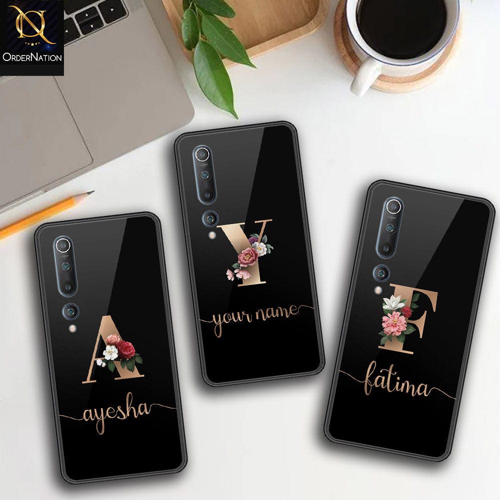 Xiaomi Mi 10 Cover - Personalized Alphabet Series - HQ Ultra Shine Premium Infinity Glass Soft Silicon Borders Case