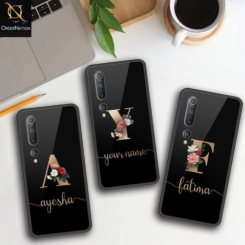 Xiaomi Mi 10 Cover - Personalized Alphabet Series - HQ Ultra Shine Premium Infinity Glass Soft Silicon Borders Case