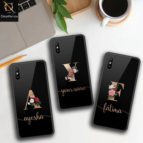 Xiaomi Redmi 9A Cover - Personalized Alphabet Series - HQ Ultra Shine Premium Infinity Glass Soft Silicon Borders Case