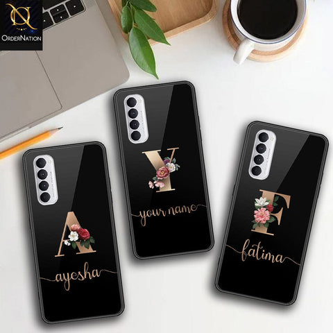 Oppo Reno 4 Pro Cover - Personalized Alphabet Series Series - HQ Ultra Shine Premium Infinity Glass Soft Silicon Borders Case