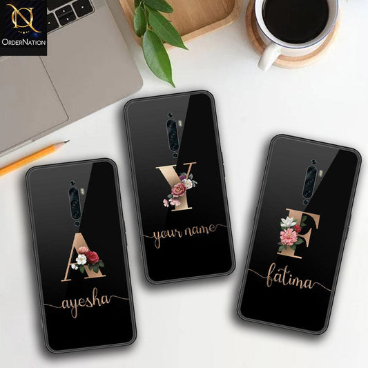 Oppo Reno 2F Cover - Personalized Alphabet Series Series - HQ Ultra Shine Premium Infinity Glass Soft Silicon Borders Case