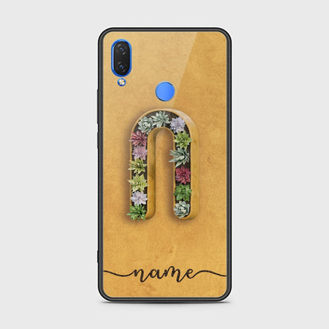 Huawei Y9 2019 Cover - Personalized Alphabet Series Series - HQ Ultra Shine Premium Infinity Glass Soft Silicon Borders Case