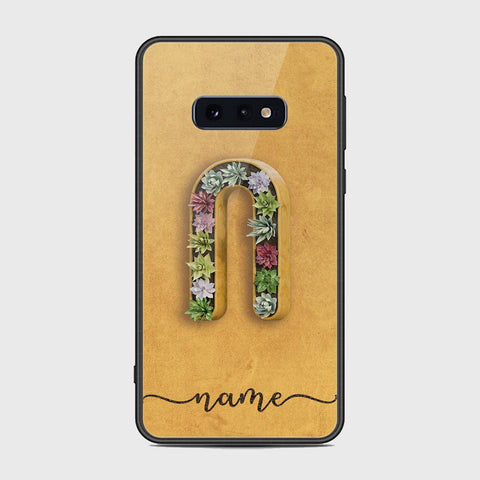 Samsung Galaxy S10e Cover - Personalized Alphabet Series Series - HQ Ultra Shine Premium Infinity Glass Soft Silicon Borders Case