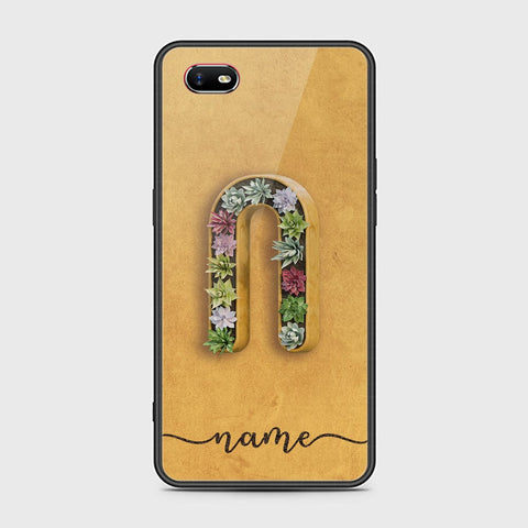 Oppo A1k Cover - Personalized Alphabet Series Series - HQ Ultra Shine Premium Infinity Glass Soft Silicon Borders Case