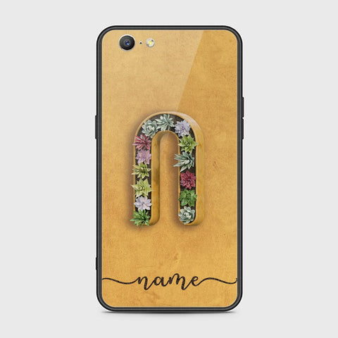 Oppo A39 Cover - Personalized Alphabet Series Series - HQ Ultra Shine Premium Infinity Glass Soft Silicon Borders Case