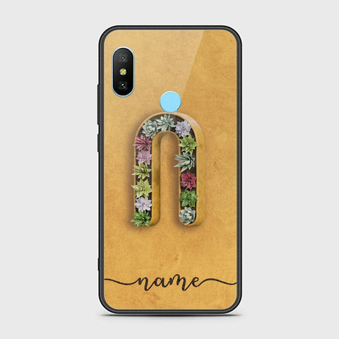 Xiaomi Mi A2 Cover - Personalized Alphabet Series - HQ Ultra Shine Premium Infinity Glass Soft Silicon Borders Case