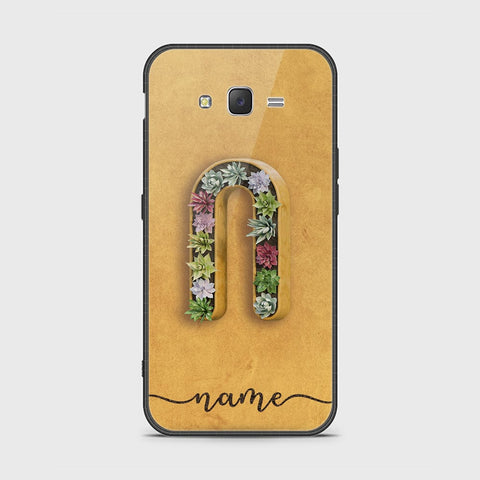 Samsung Galaxy J7 2015 Cover - Personalized Alphabet Series - HQ Ultra Shine Premium Infinity Glass Soft Silicon Borders Case