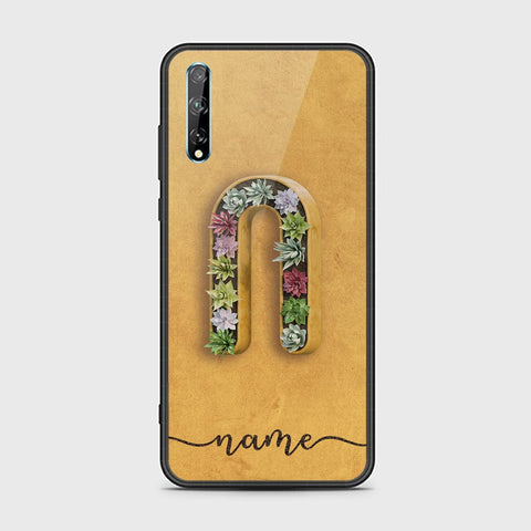 Huawei Y8p Cover - Personalized Alphabet Series - HQ Ultra Shine Premium Infinity Glass Soft Silicon Borders Case