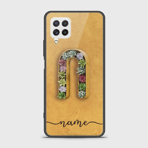 Samsung Galaxy A22 Cover - Personalized Alphabet Series - HQ Ultra Shine Premium Infinity Glass Soft Silicon Borders Case