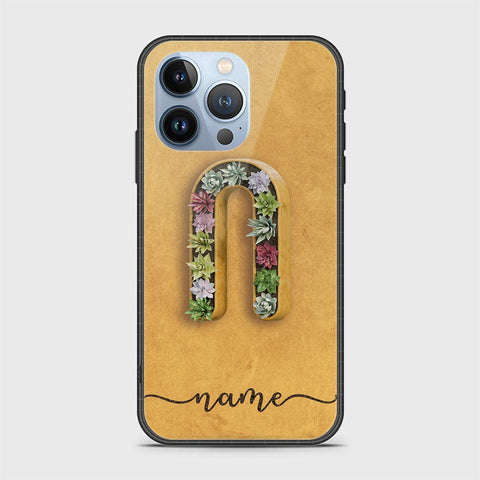 iPhone 13 Pro Cover - Personalized Alphabet Series - HQ Ultra Shine Premium Infinity Glass Soft Silicon Borders Case