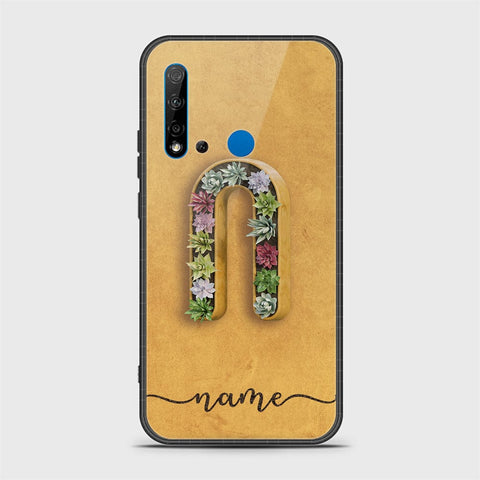 Huawi P20 Lite 2019 Cover - Personalized Alphabet Series - HQ Ultra Shine Premium Infinity Glass Soft Silicon Borders Case