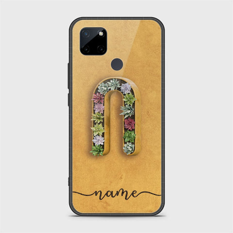 Realme C21Y Cover - Personalized Alphabet Series - HQ Ultra Shine Premium Infinity Glass Soft Silicon Borders Case