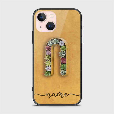 iPhone 14 Plus Cover - Personalized Alphabet Series Series - HQ Ultra Shine Premium Infinity Glass Soft Silicon Borders Case