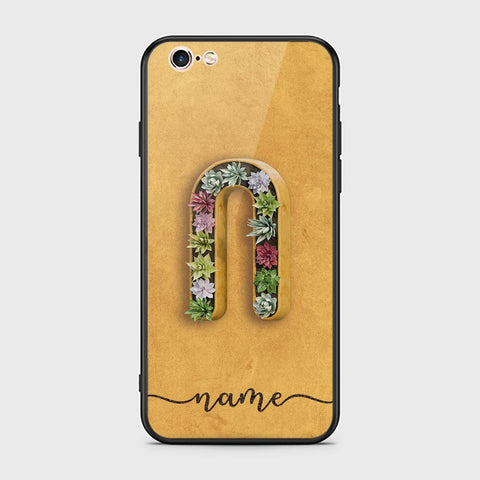 iPhone 6s Plus / 6 Plus Cover - Personalized Alphabet Series - HQ Ultra Shine Premium Infinity Glass Soft Silicon Borders Case
