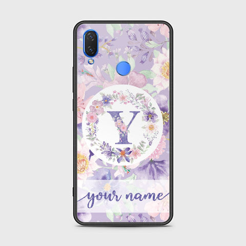 Huawei Y9 2019 Cover - Personalized Alphabet Series Series - HQ Ultra Shine Premium Infinity Glass Soft Silicon Borders Case