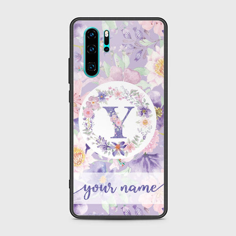 Huawei P30 Pro Cover - Personalized Alphabet Series Series - HQ Ultra Shine Premium Infinity Glass Soft Silicon Borders Case