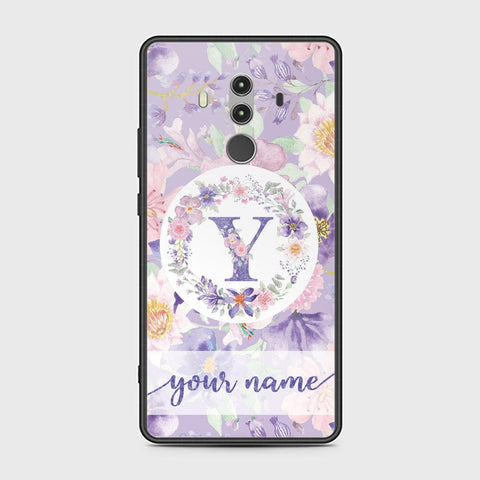 Huawei Mate 10 Pro Cover - Personalized Alphabet Series Series - HQ Ultra Shine Premium Infinity Glass Soft Silicon Borders Case