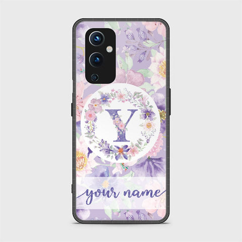 OnePlus 9 Cover - Personalized Alphabet Series - HQ Ultra Shine Premium Infinity Glass Soft Silicon Borders Case