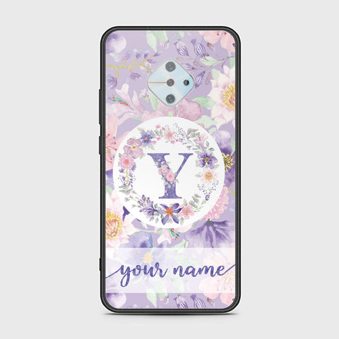 Vivo Y51 Cover - Personalized Alphabet Series Series - HQ Ultra Shine Premium Infinity Glass Soft Silicon Borders Case