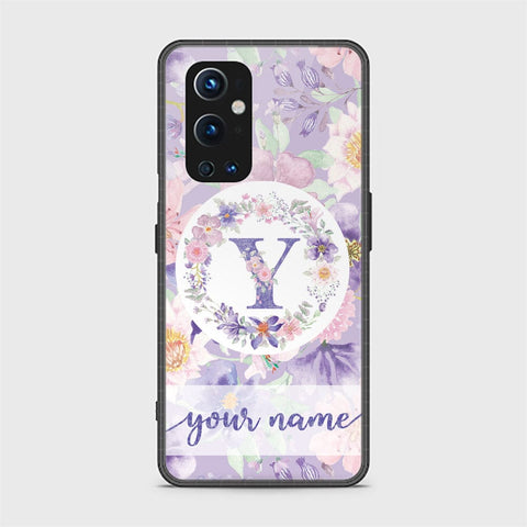 OnePlus 9 Pro Cover - Personalized Alphabet Series - HQ Ultra Shine Premium Infinity Glass Soft Silicon Borders Case