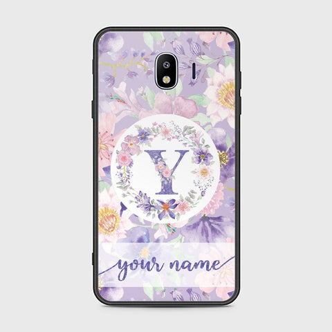 Samsung Galaxy J4 2018 Cover - Personalized Alphabet Series Series - HQ Ultra Shine Premium Infinity Glass Soft Silicon Borders Case