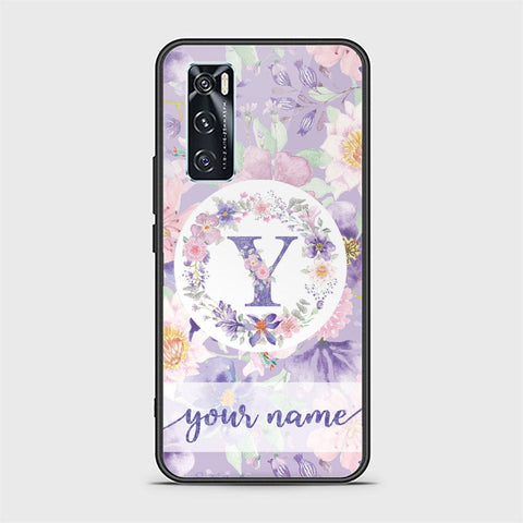 Vivo V20 SE Cover - Personalized Alphabet Series Series - HQ Ultra Shine Premium Infinity Glass Soft Silicon Borders Case