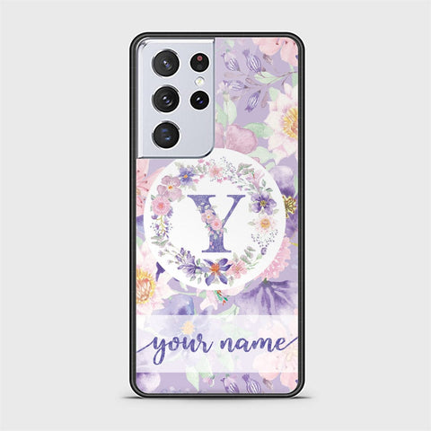 Samsung Galaxy S21 Ultra 5G Cover - Personalized Alphabet Series Series - HQ Ultra Shine Premium Infinity Glass Soft Silicon Borders Case