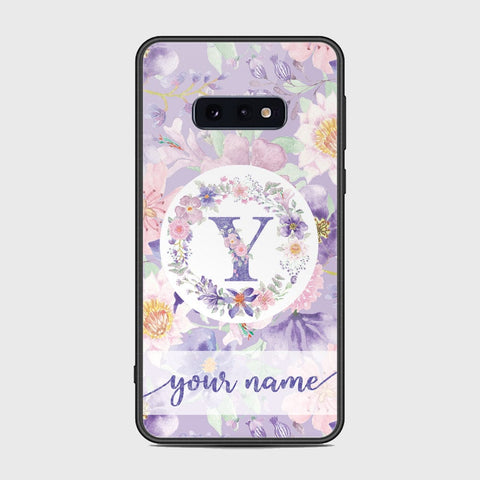 Samsung Galaxy S10e Cover - Personalized Alphabet Series Series - HQ Ultra Shine Premium Infinity Glass Soft Silicon Borders Case