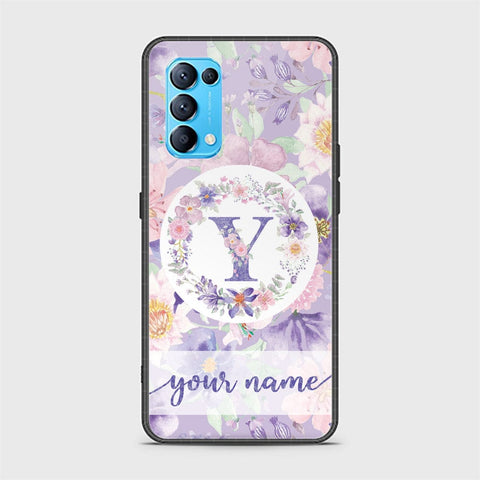 Oppo Find X3 Lite Cover - Personalized Alphabet Series - HQ Ultra Shine Premium Infinity Glass Soft Silicon Borders Case