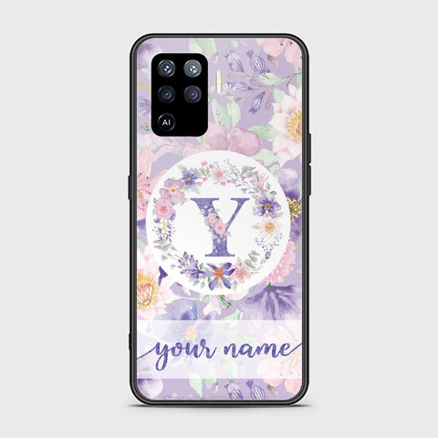Oppo F19 Pro Cover - Personalized Alphabet Series Series - HQ Ultra Shine Premium Infinity Glass Soft Silicon Borders Case