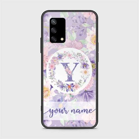 Oppo A95 4G Cover - Personalized Alphabet Series Series - HQ Ultra Shine Premium Infinity Glass Soft Silicon Borders Case