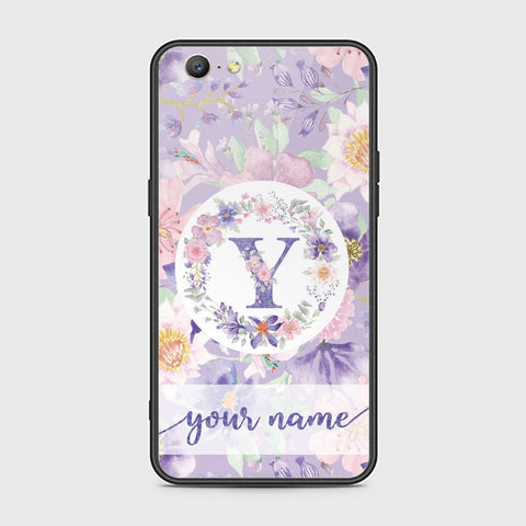 Oppo A39 Cover - Personalized Alphabet Series Series - HQ Ultra Shine Premium Infinity Glass Soft Silicon Borders Case