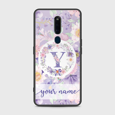Oppo F11 Pro Cover - Personalized Alphabet Series Series - HQ Ultra Shine Premium Infinity Glass Soft Silicon Borders Case