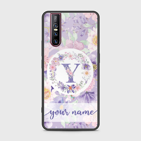 Vivo V15 Pro Cover - Personalized Alphabet Series Series - HQ Ultra Shine Premium Infinity Glass Soft Silicon Borders Case